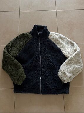 Urban Outfitters Multi-Colored Sherpa Jacket